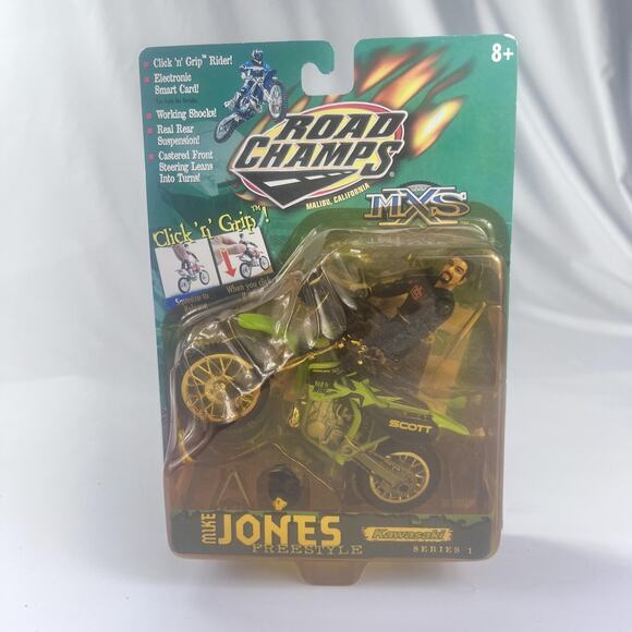 Vintage Road Champs MXS Mike Jones Freestyle Kawasaki Action Figure Series 1 - Picture 1 of 7